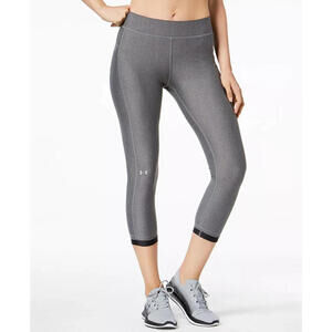 New Under Armour Women’s HeatGear 7/8 Leggings, Gray, SIZE: XS